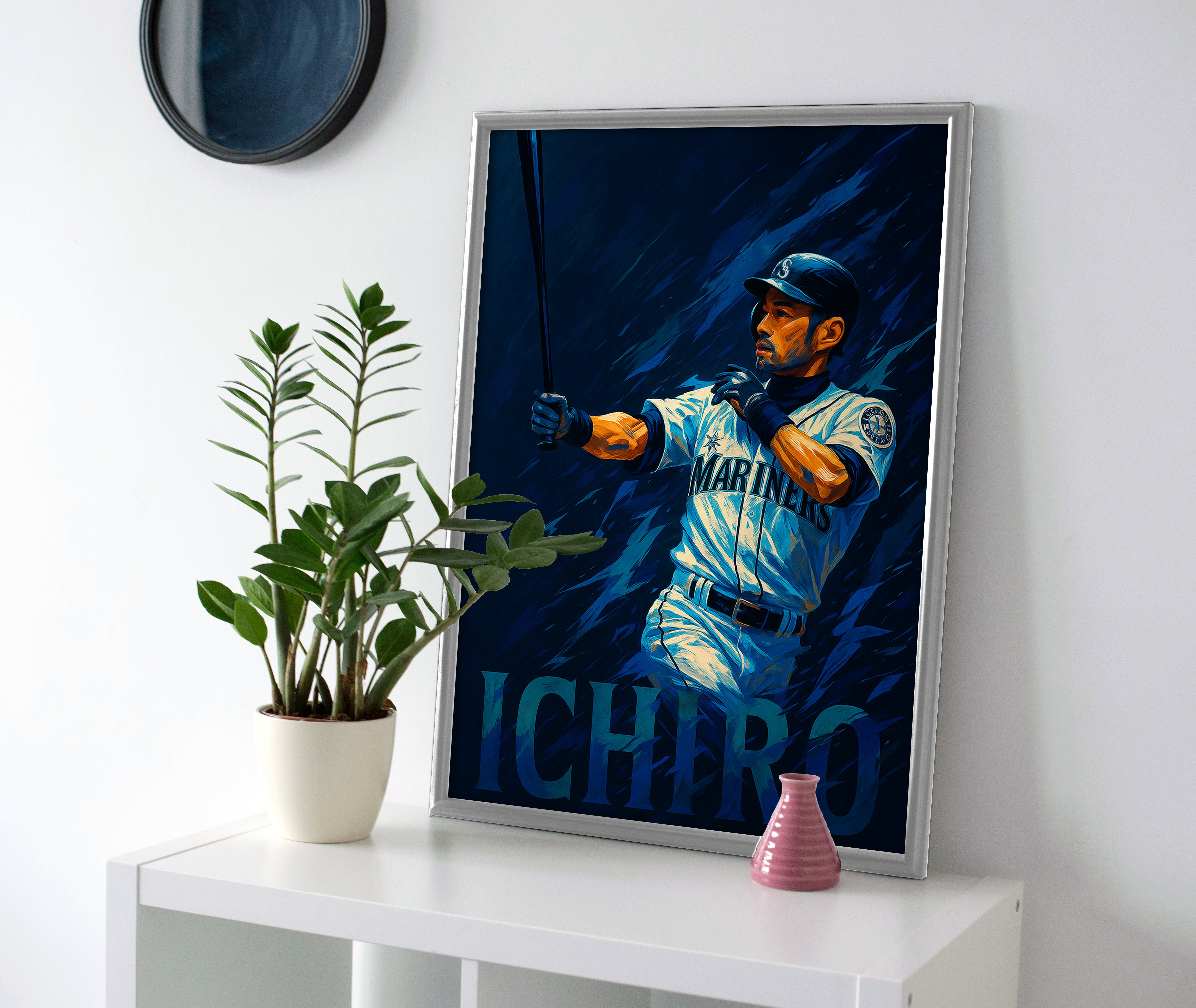 Ichiro Suzuki poster canvas mariners wall art painting print